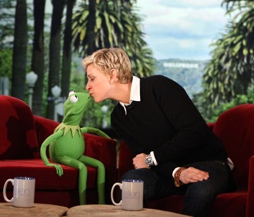 Ellen Degeneres Meets Kermit!  Love it!
