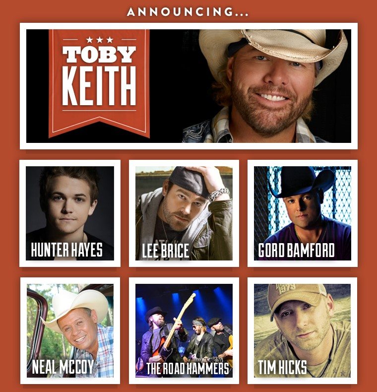 Boots and Hearts 2014 – Toby Keith & More Talent Added To Stellar Musical Lineup