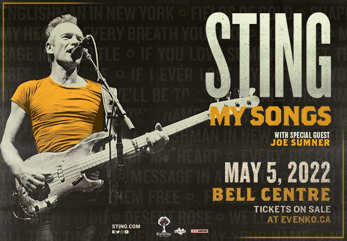 Sting’s 2022 World Tour has Six Dates in Canada