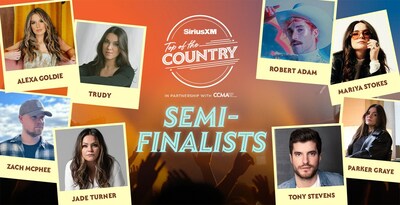 SiriusXM Canada and CCMA announce eight semi-finalists in this year’s Top of the Country competition